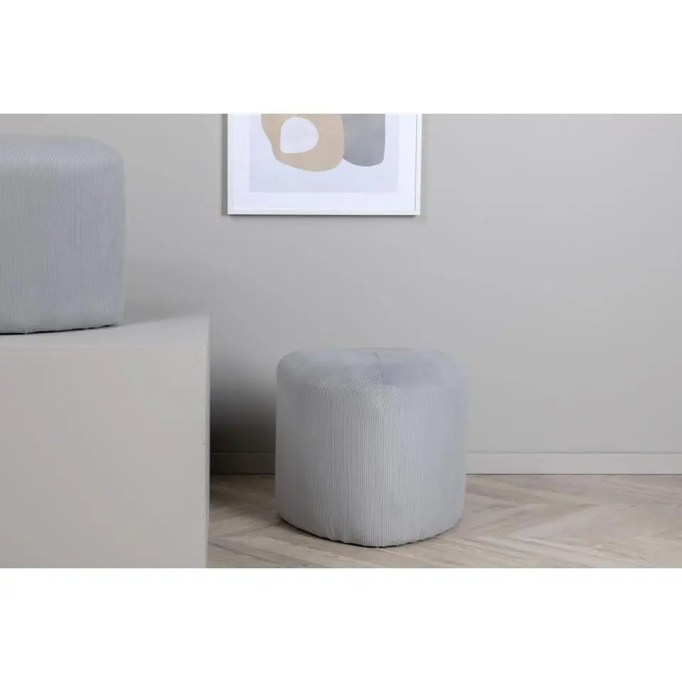 Svea - Troy poef - rib - zwart