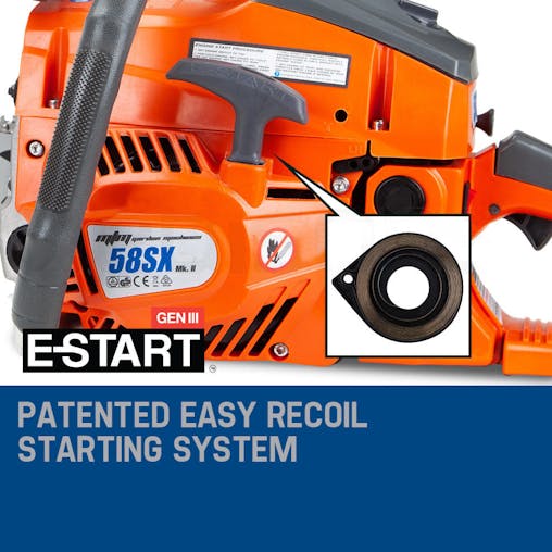 NNEMB Chainsaw Petrol Commercial 20 Bar E-Start Tree Pruning Chain Saw 4.1HP