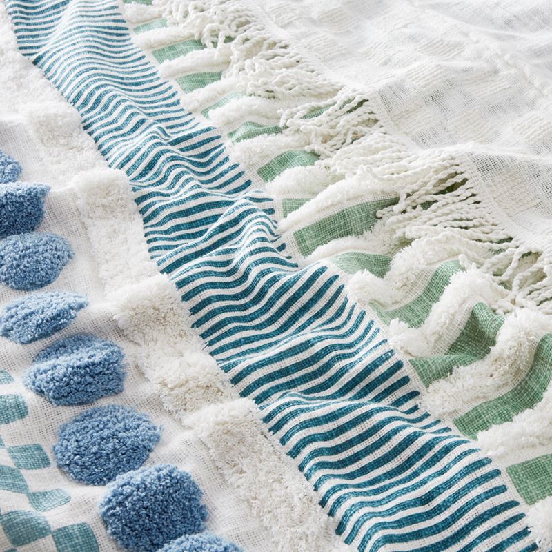 Paloma Green & Blue Tufted Throw