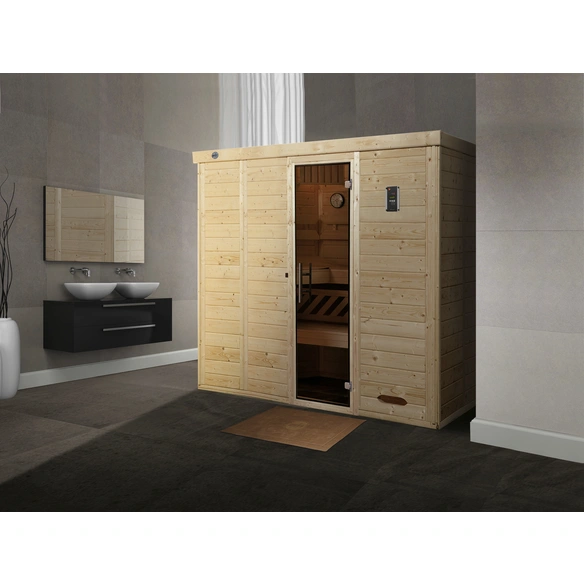 Sauna »Kemi 5«, ohne Ofen, 245 x 200 x 193 cm
