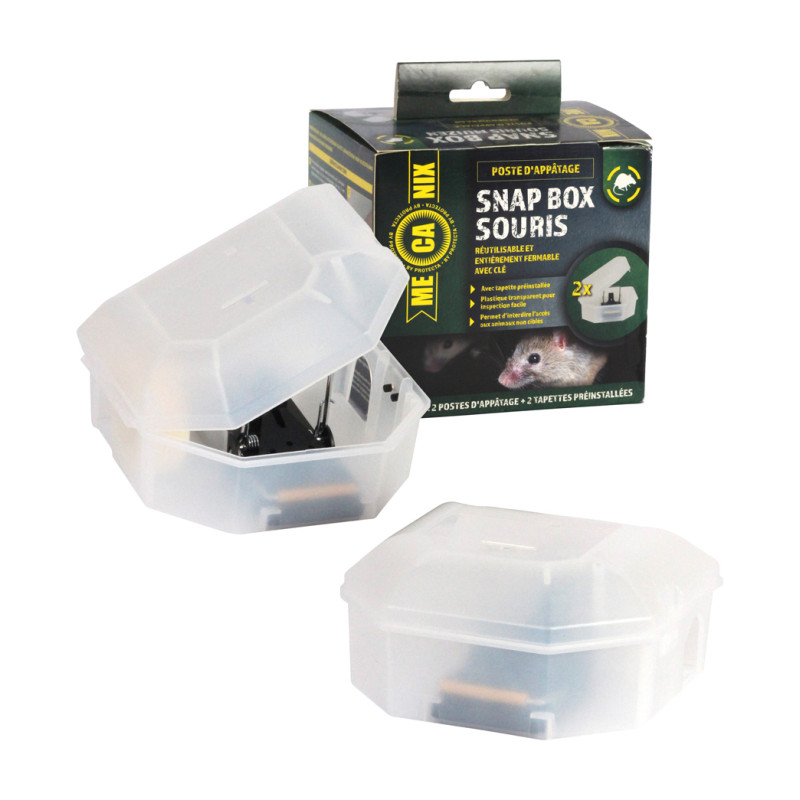 Boîte d'appâts pour souris 2 pièces