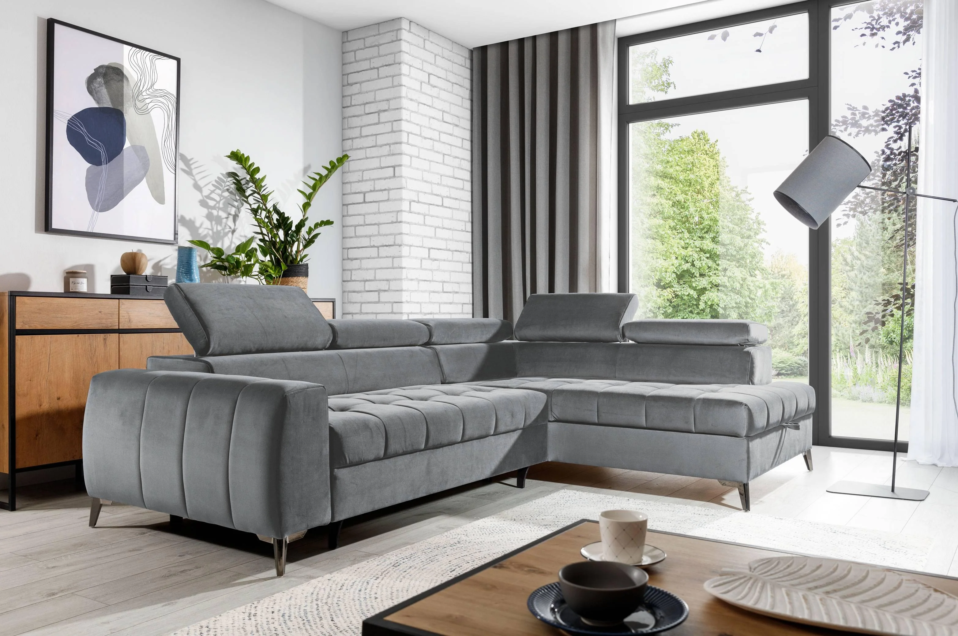 Hoekbank Tulis rechts velvet