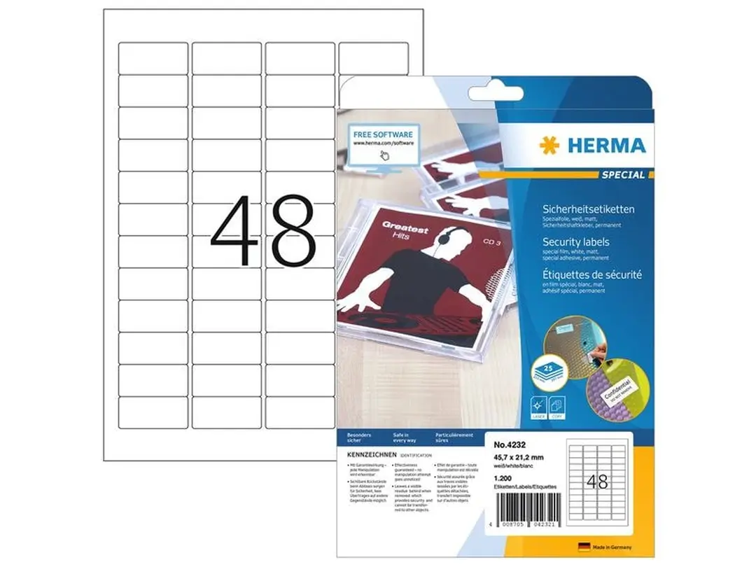 Etiketten 25er-Set Sicherheits-Etiketten
