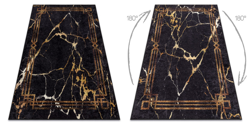 Dywan do prania MIRO 51333.801 Marmur, ramka antypoślizgowy - 80x150 cm