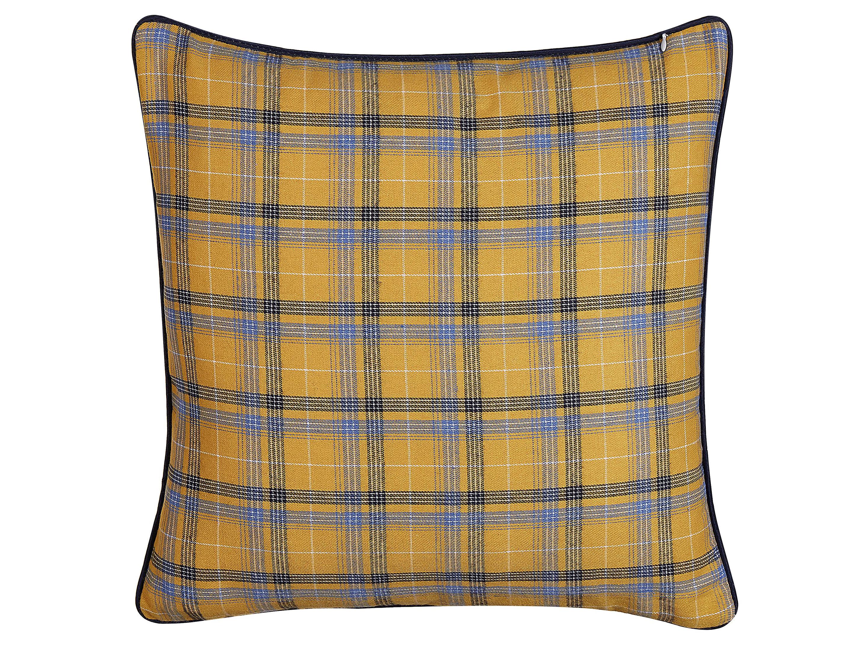Throw Cushion DICENTRA 45 x 45 cm Yellow Checked