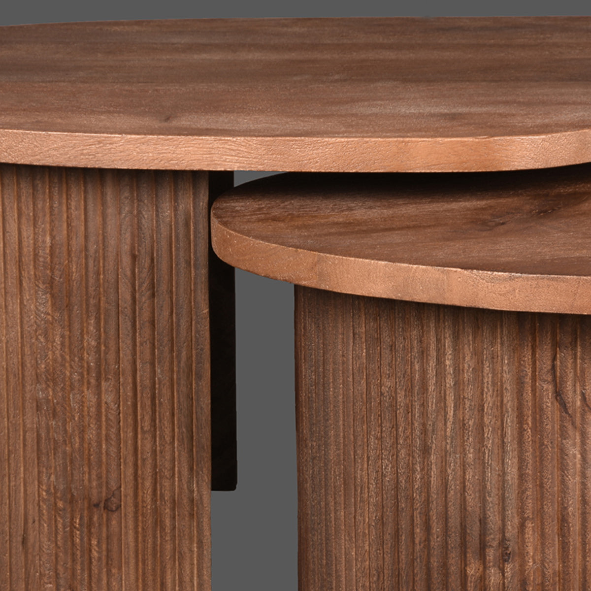 LABEL51 Salontafels Timon - Mangohout - Set van 2 - 100x58x40cm
