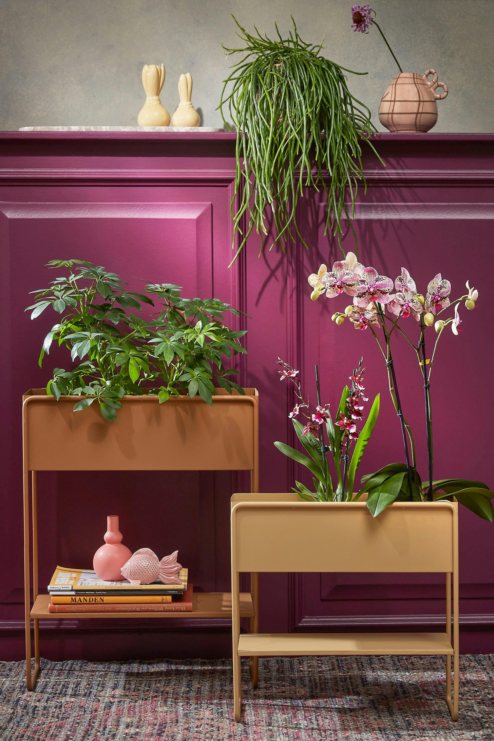 CUBICA - Porte-plante en métal marron H63,5