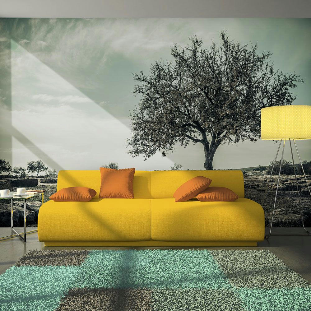 - Papier peint panoramique arbre vintage 350x270 cm