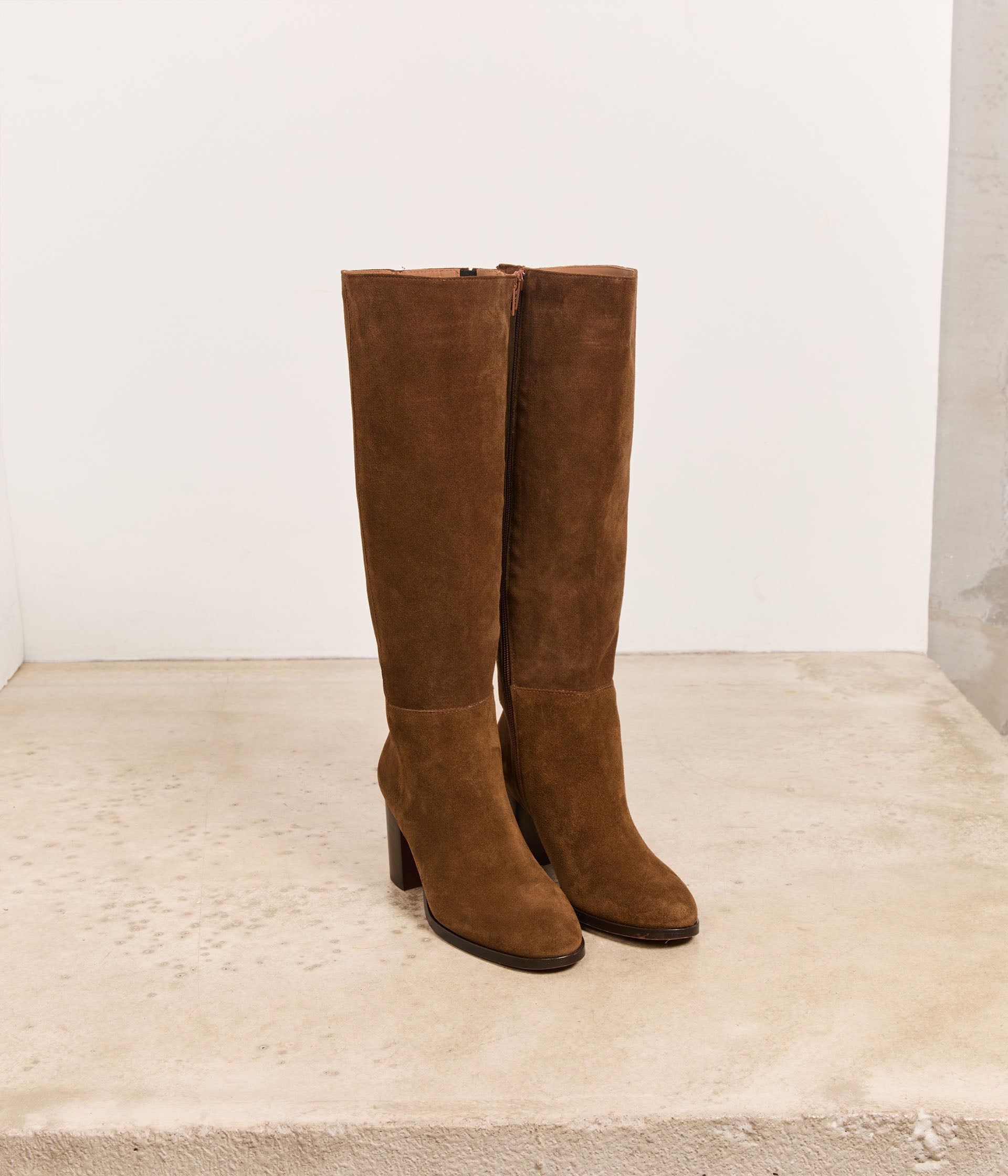 Bottes velours camel Juliette