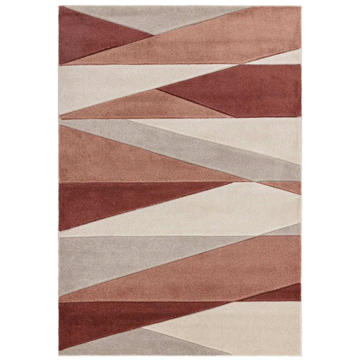 SAGOL - Tapis de salon en polypropylène rouge 120x170 cm