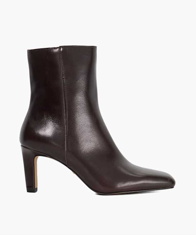 Ovation Brown - Leather High Heel Ankle Boots
