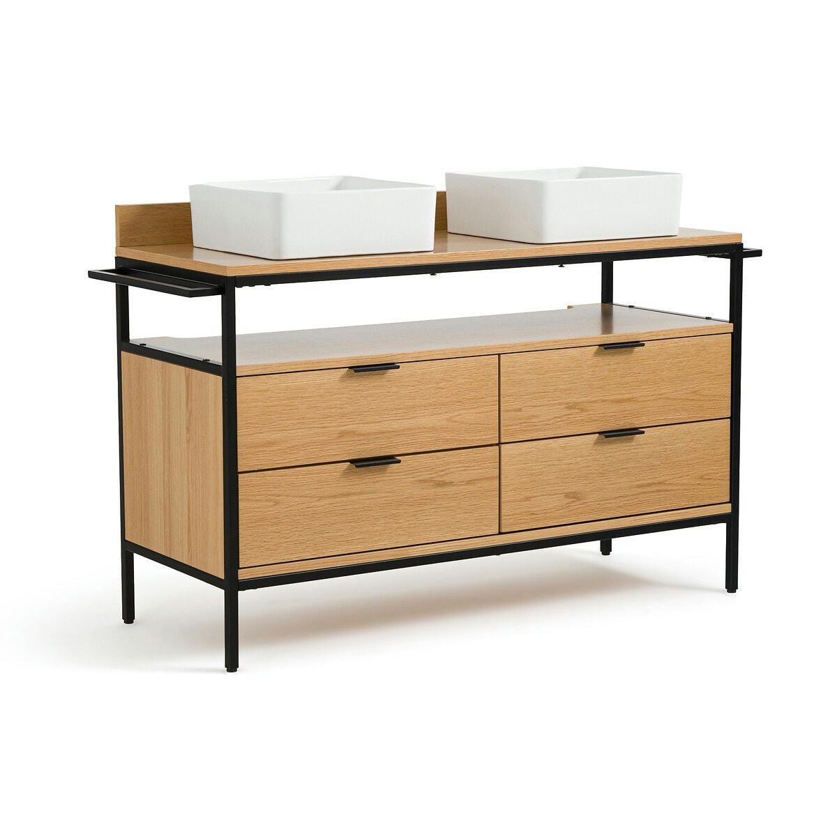 Meuble sous double vasque 4 tiroirs, Volga