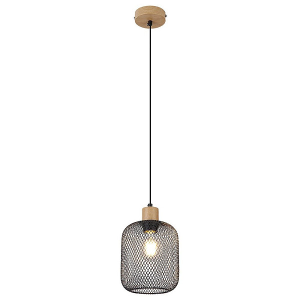 Lampa wisząca buk czarny matowy Grendel 1xE27x40W wym: 120x15x15 cm Rabalux