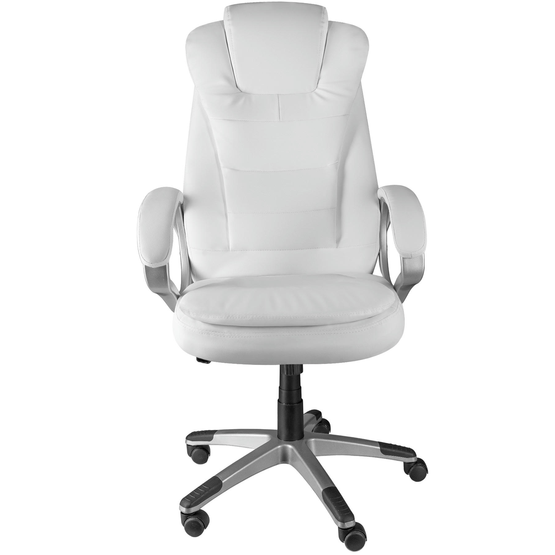 - Fauteuil de bureau Rotatif à 360° et réglable en hauteur blanc
