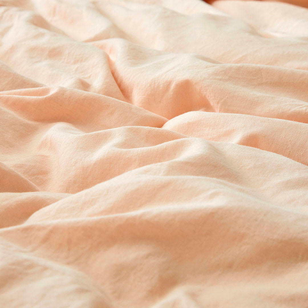 BIO LISO FN - Housse de couette li/coton organic aube 200x200 cm