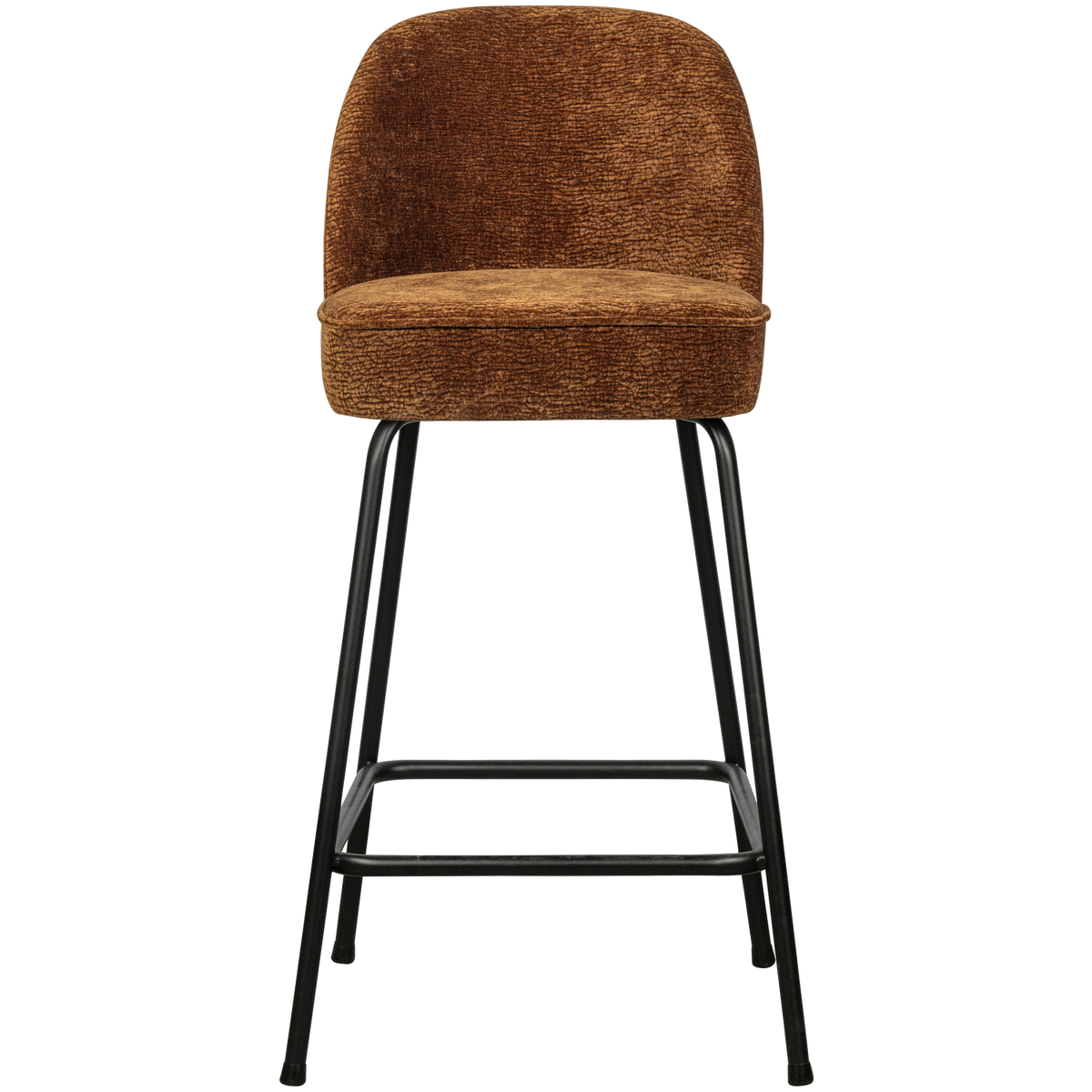 WOOOD Barstoel 65 cm 3D Vogue - Chenille - Midden Bruin -89x50x55