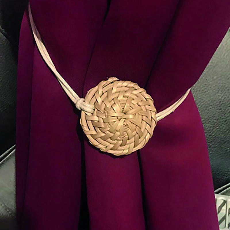 NIL - - Embrasse rideaux magnétique sans perçages - Blanc ceruse