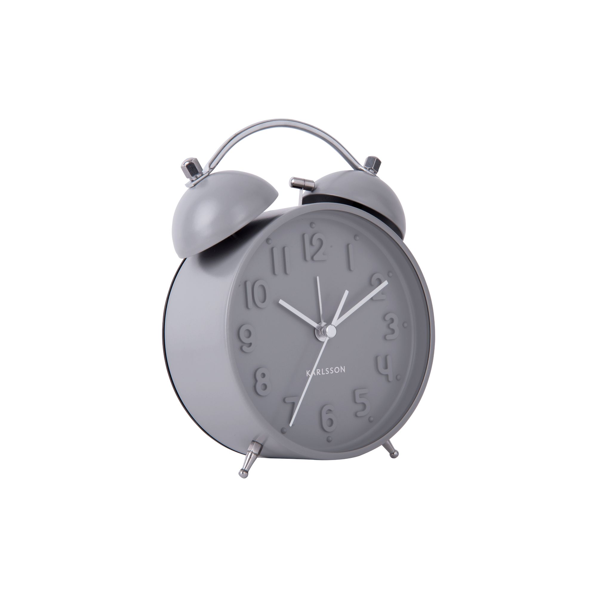 Karlsson wekker Iconic - grijs - Ø11cm