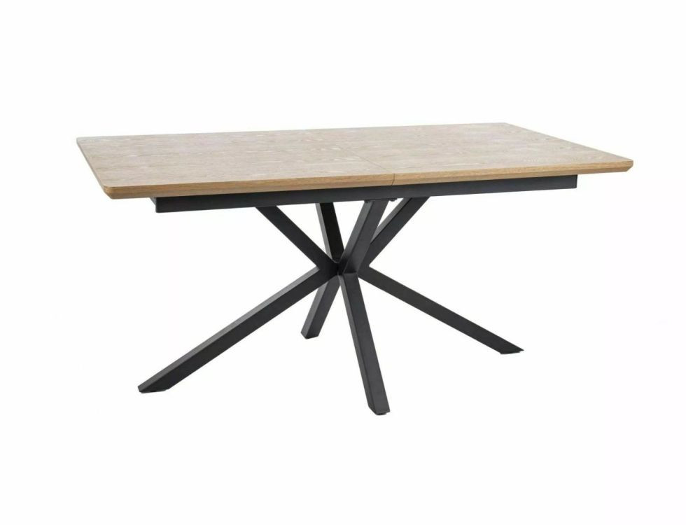 Stół rozkładany LOGAN 160(200)x90 dąb/czarny mat