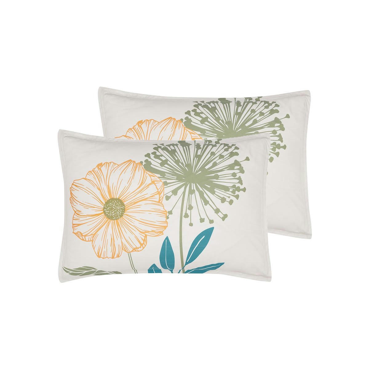 MOLEN - 2 taies d'oreillers en percale de coton  ficelle 50x70 cm