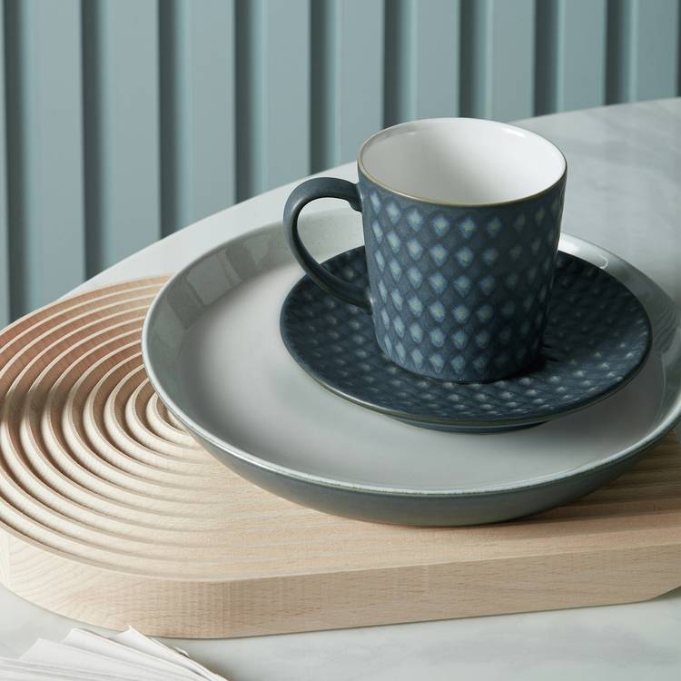 Denby Impression Set of 2 Stoneware Mugs - Charcoal