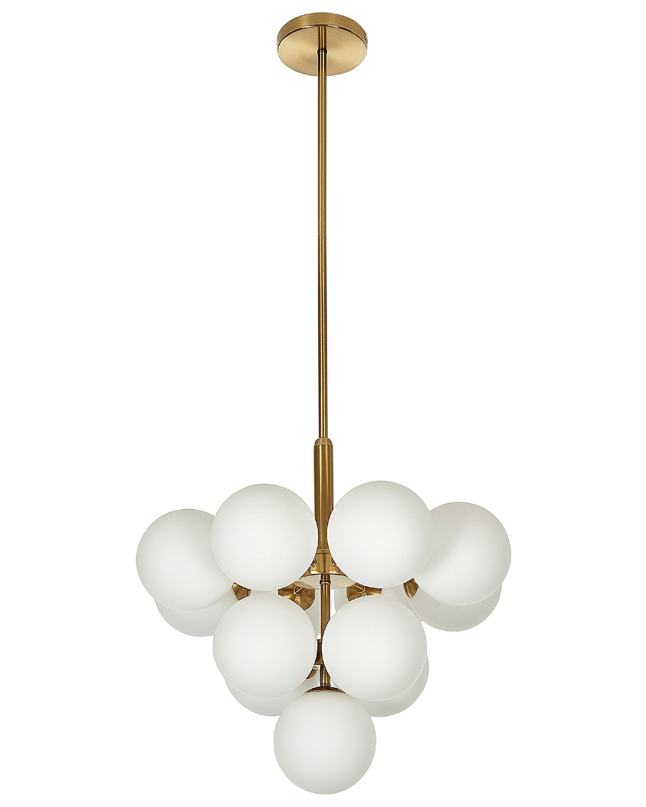 Lampa wisząca sufitowa 13-punktowa mosiężna