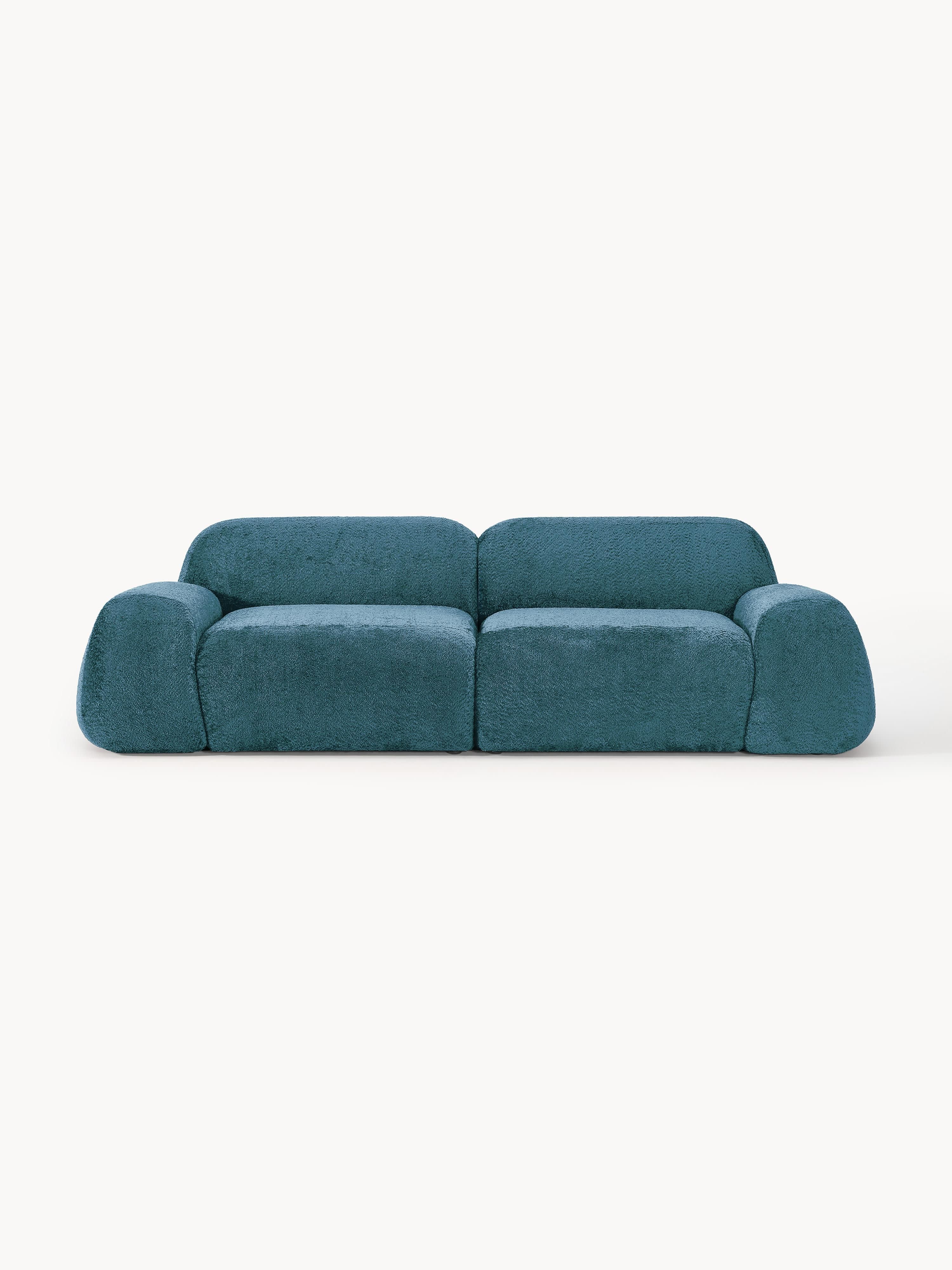 Modulares Sofa Wolke (3-Sitzer) aus Teddy-Bouclé