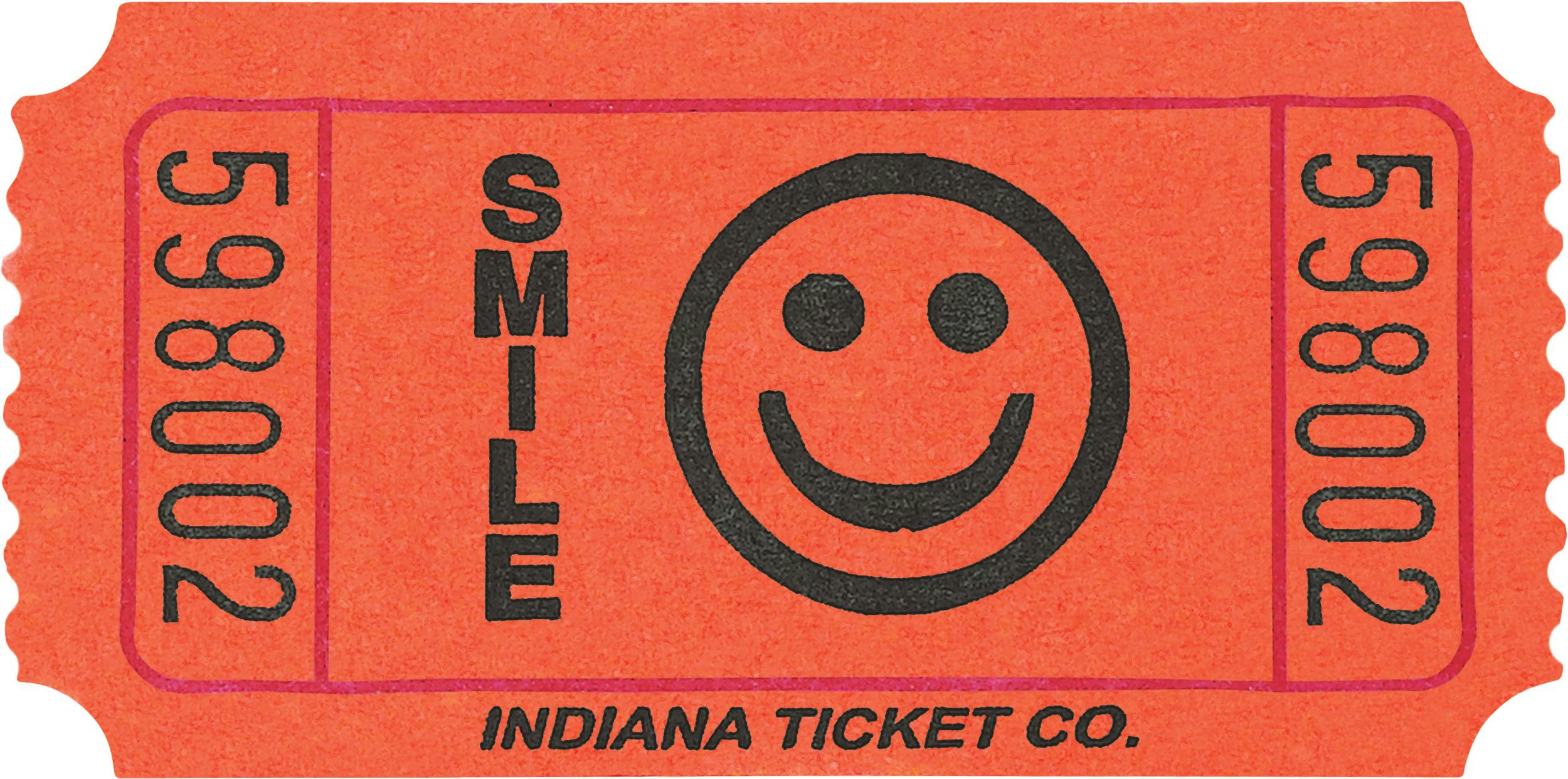 Orange Smiley Ticket Roll