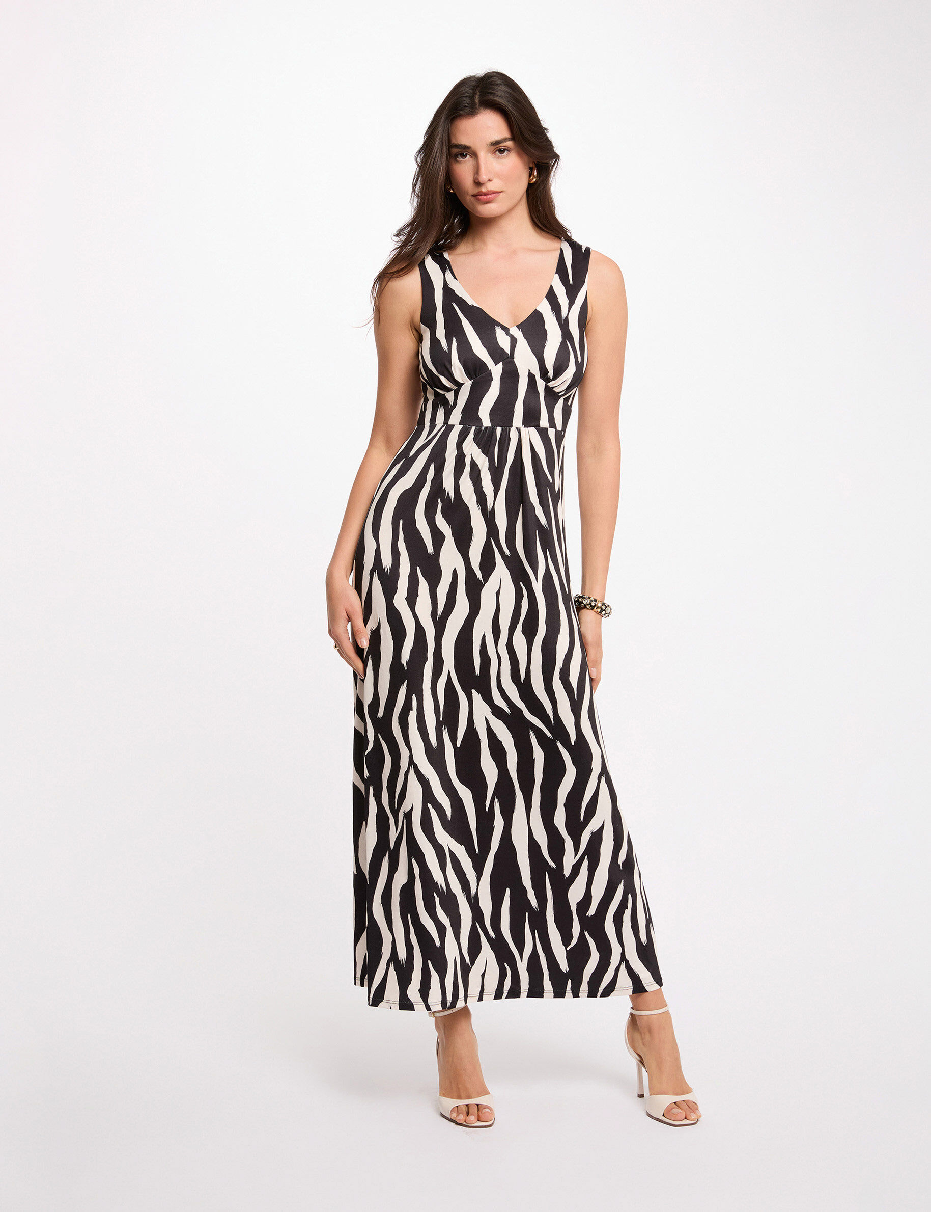 Long Dress With Neckline Multicolor Women