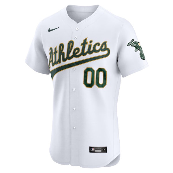 Oakland Athletics Nike Home Elite Custom Jersey - White