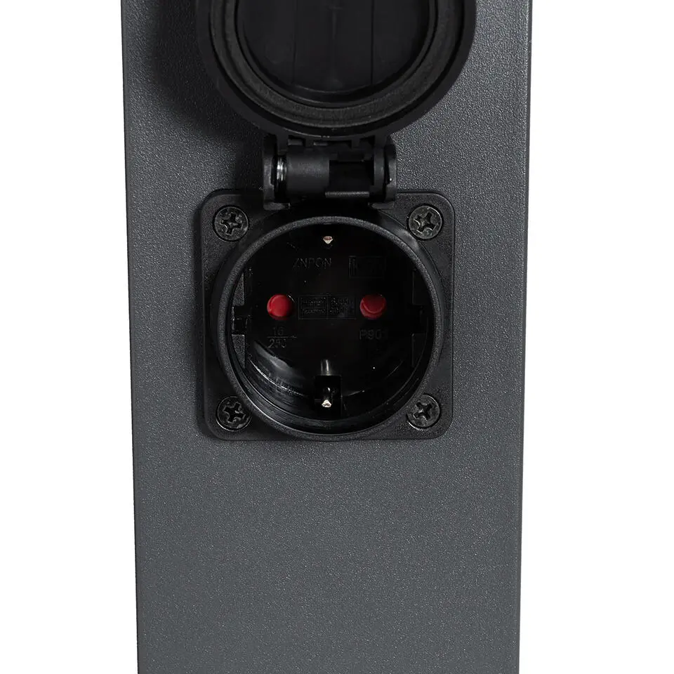 Qazqa sokkellamp malios grijs e27