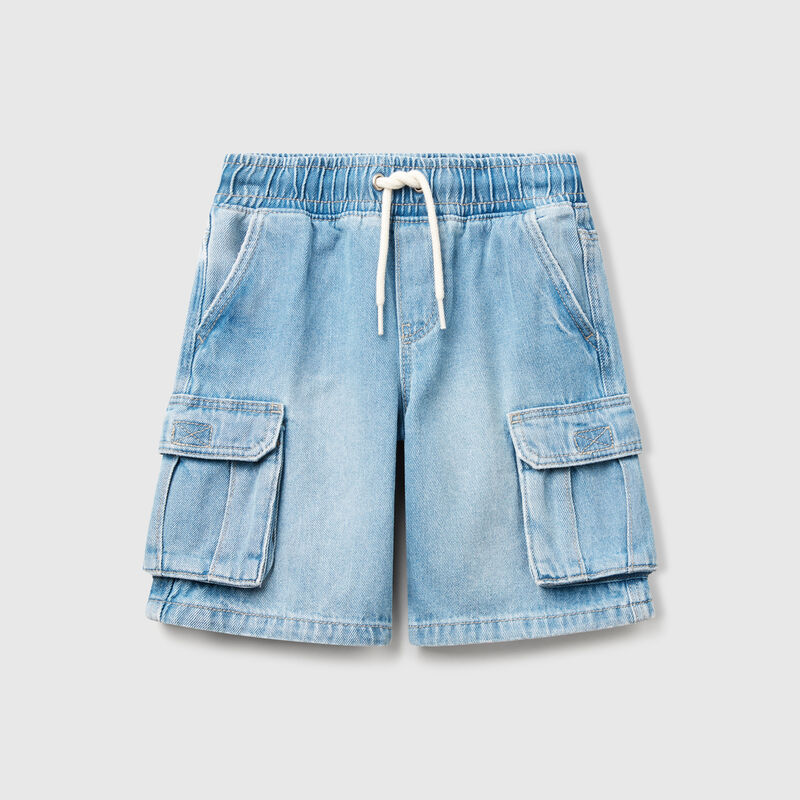 Cargo bermudas with drawstring