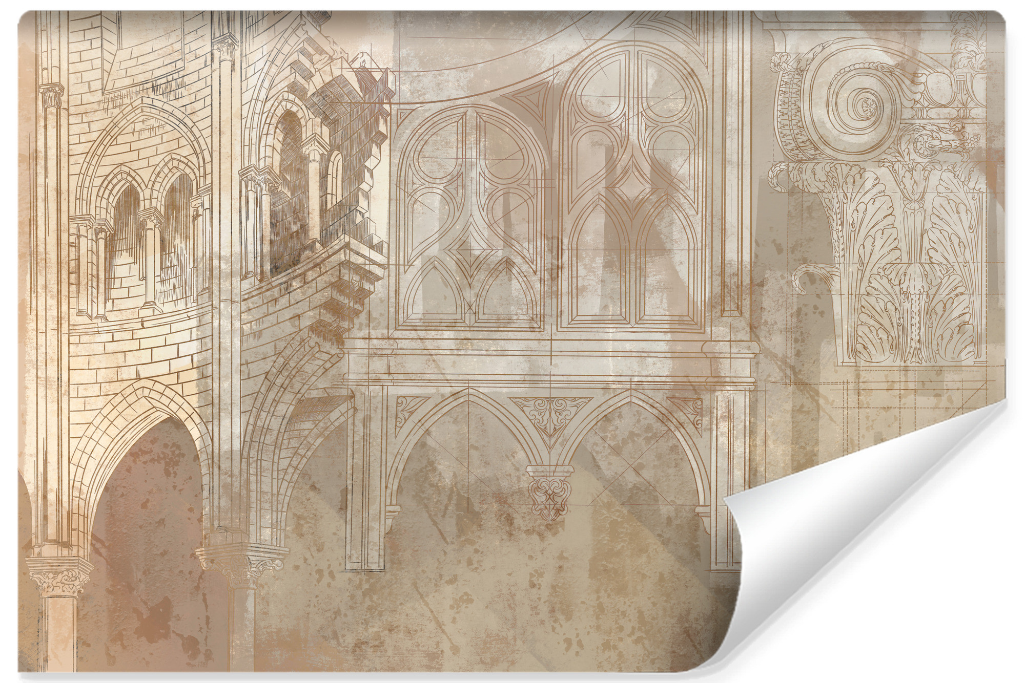 Fototapeta Do Salonu Abstrakcja W Styl Vintage 90x60cm