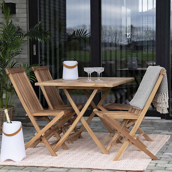2 chaises de jardin en teck TOLEDO