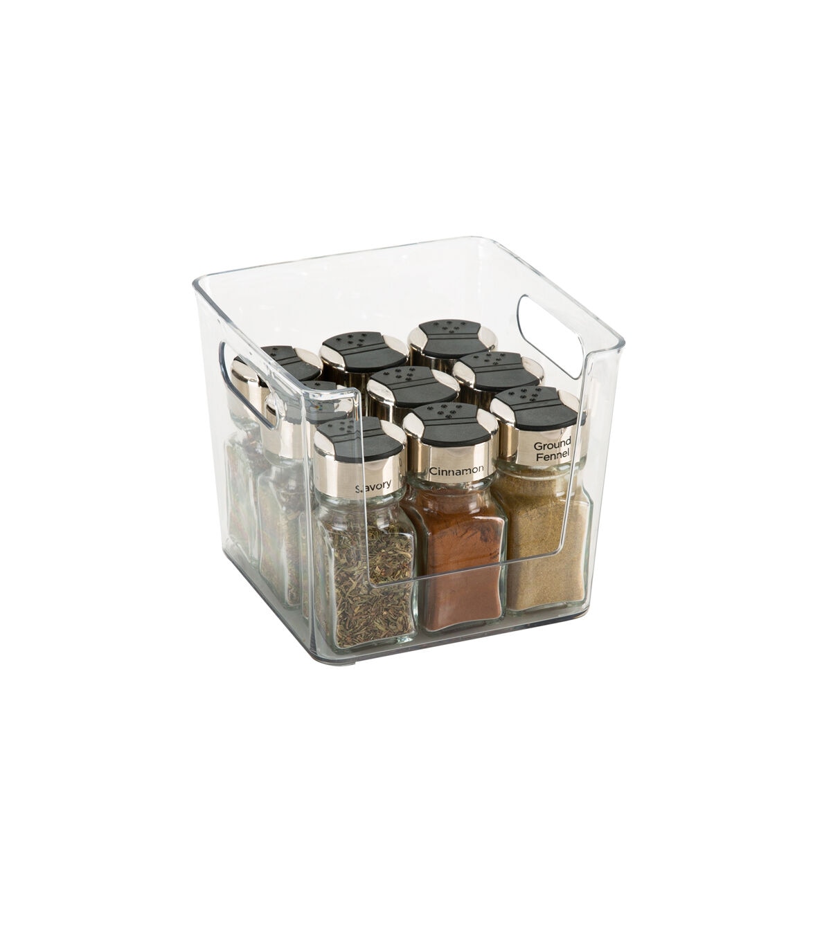 Simplify 6.5 Clear Square Open Front Organizer Bin