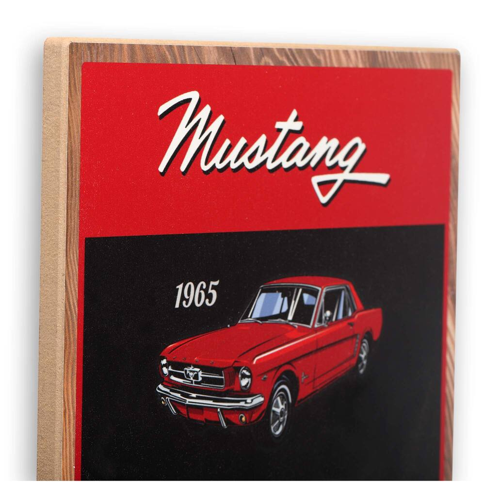 Ford Mustang Evolution Wood Sign