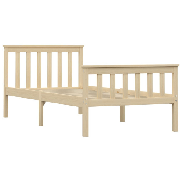 Łóżko Drewniane Rama Łóżka Sofa Brązowe Do Sypialni Pokoju 100 x 200 cm