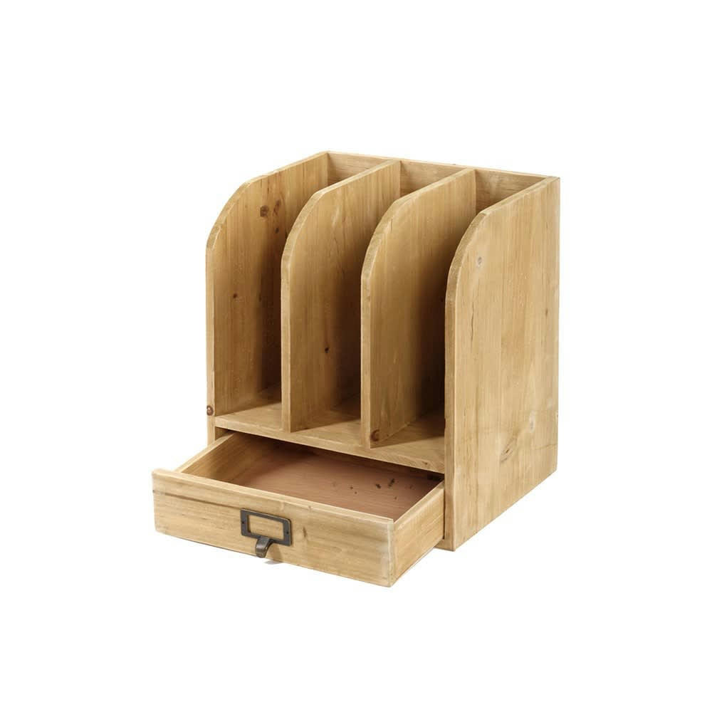 - Range documents en bois L37cm x L33cm x H25cm