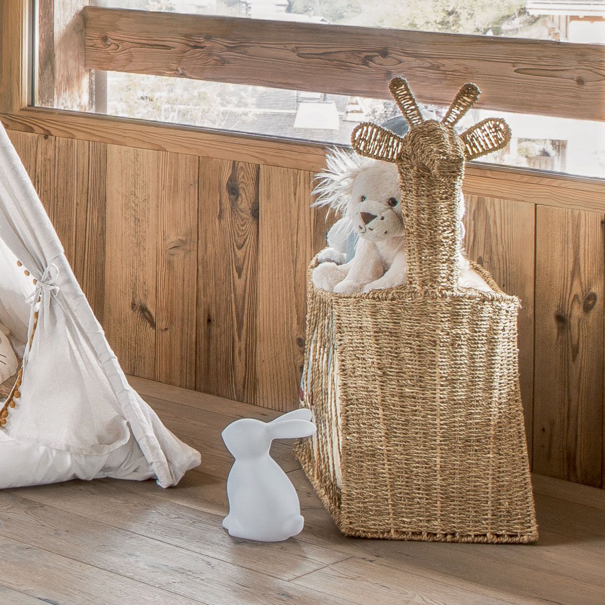 Kids basket "Giraffe" H.79 cm