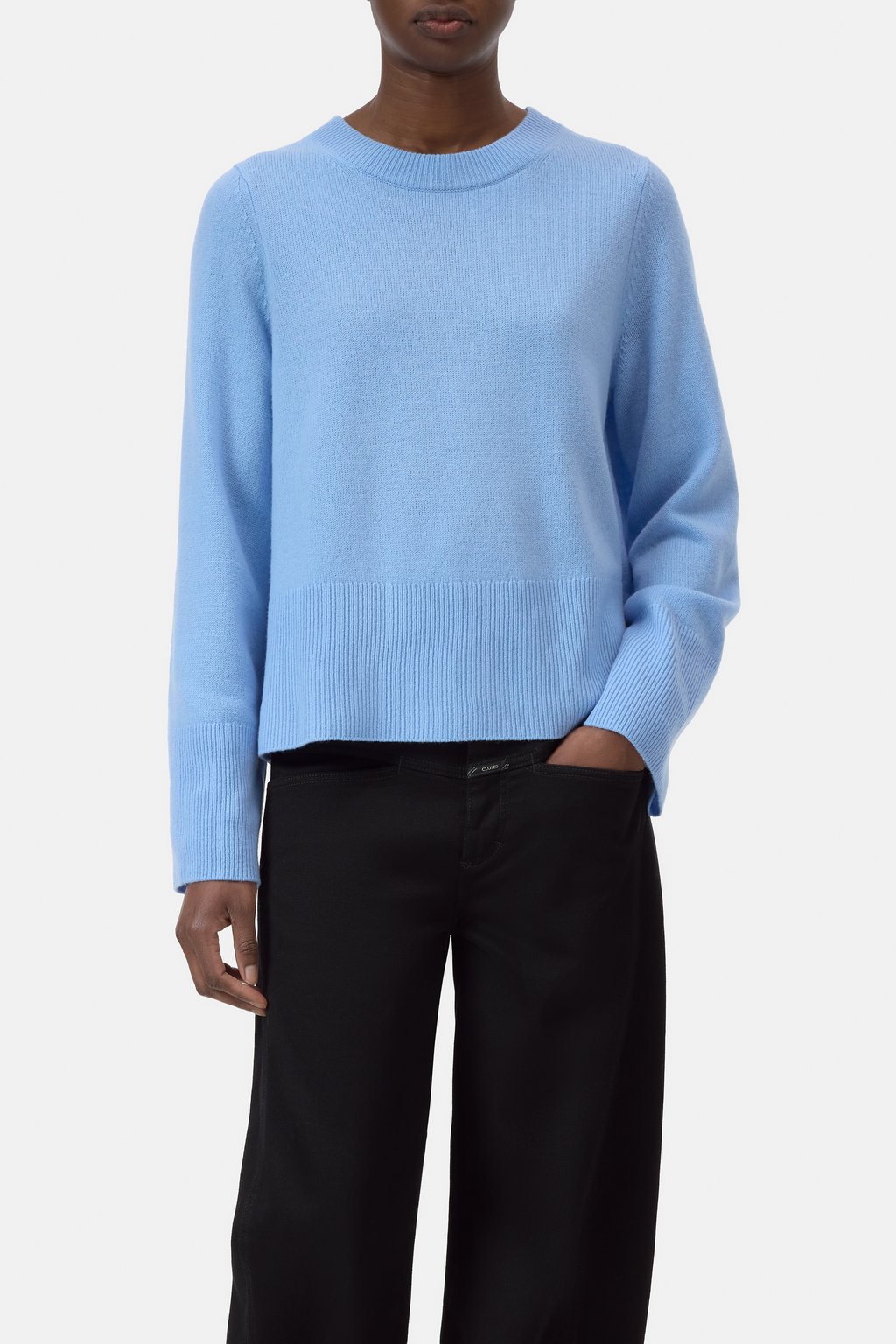 Crewneck-Pullover aus reiner Wolle