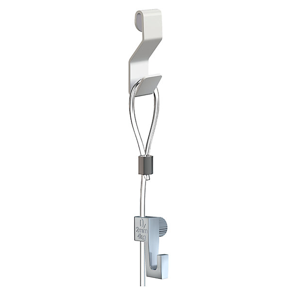 Pack de 5 kit d'accrochages tableaux Artiteq - suspension sur grilles, panneaux, cloisons - Max 4kg
