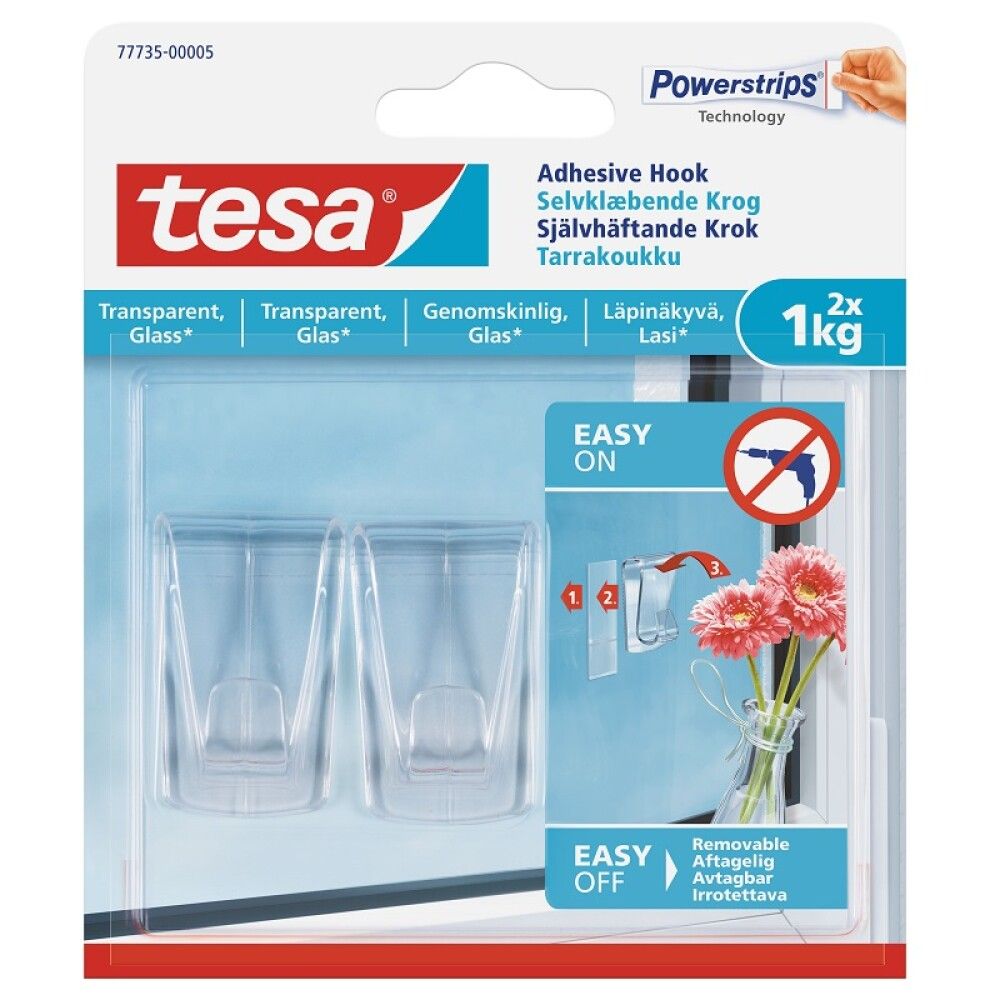 SELVKLEBENDE KROK TESA TSMS TRANSPARENT 1 KG 2PK