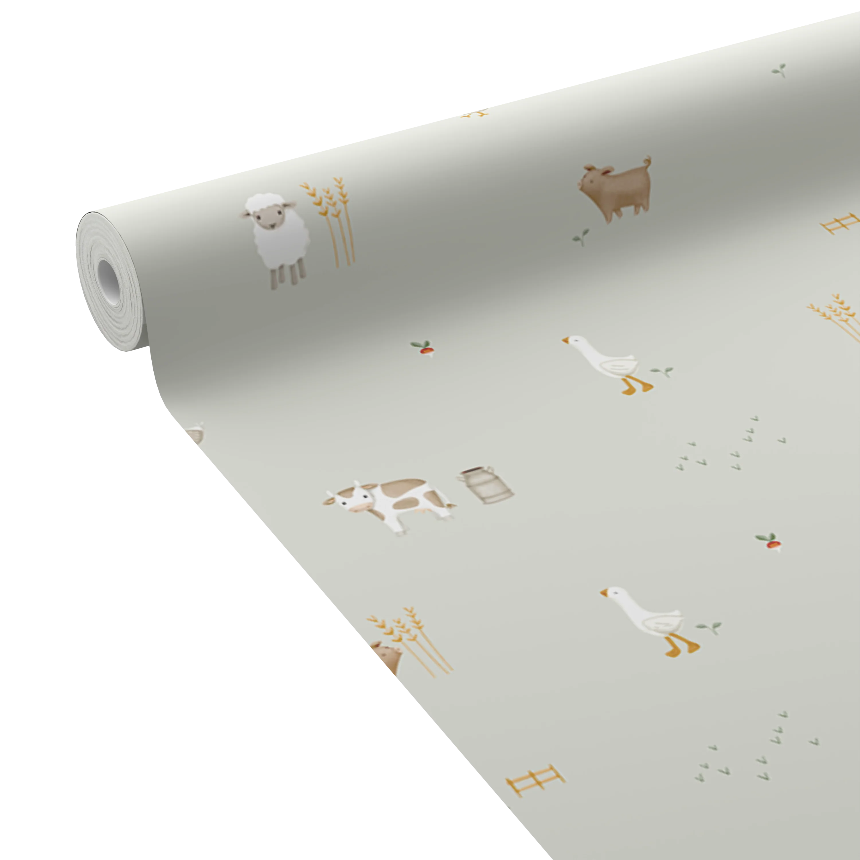 Little Dutch Papier peint intissé LITTLE FARM vert de gris