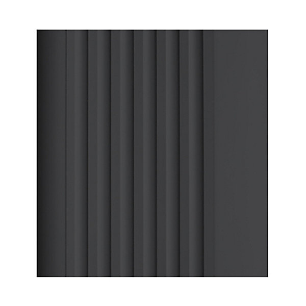 Nez de marche PVC 52x40mm, QUEST, profilé d'escalier RGPD, antidérapant, d'escalier-protection, noir, 1.5m