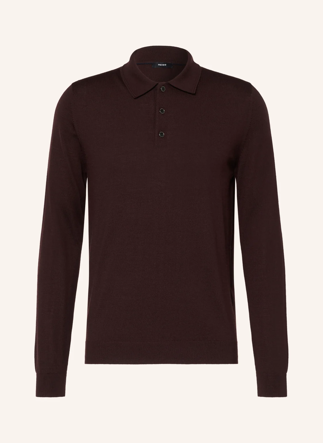 REISS Strick-Poloshirt TRAFFORD aus Merinowolle
