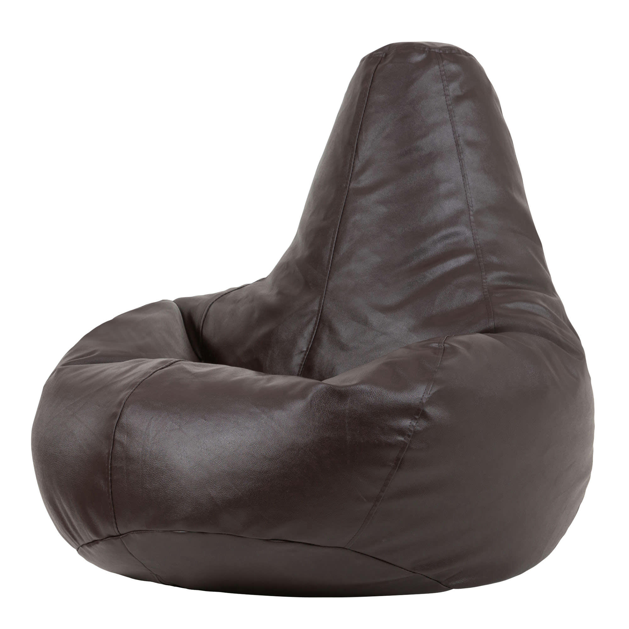 - Pouf inclinable similicuir marron chocolat