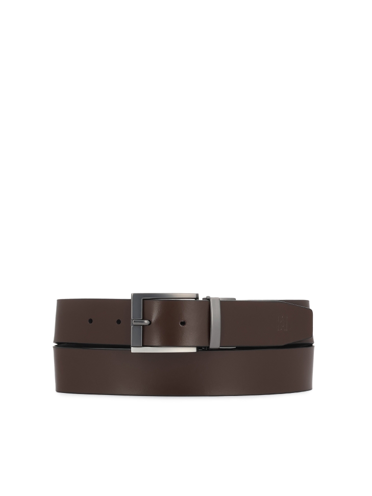Classic leather double-sided belt