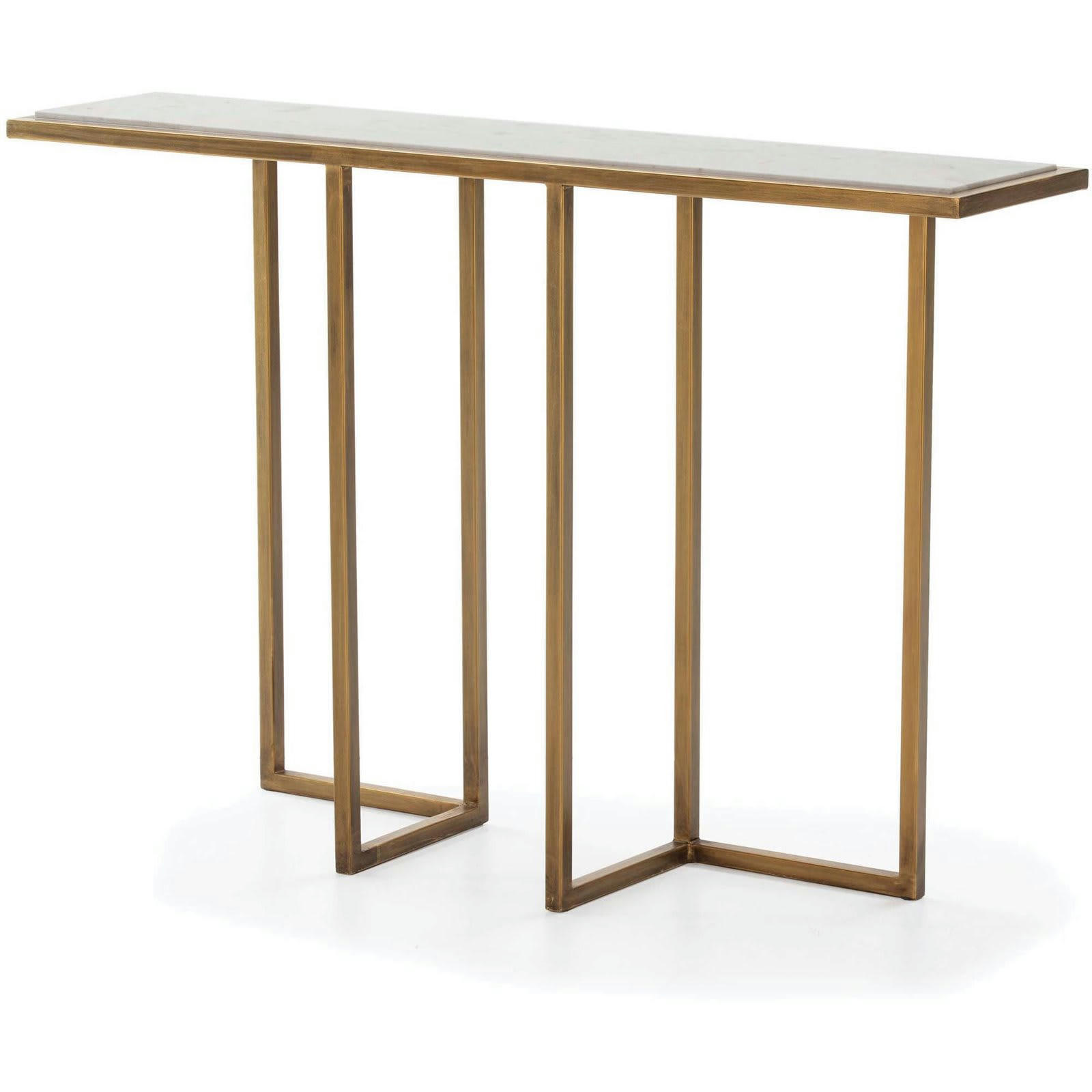 NOALES - Console Marbre Blanc