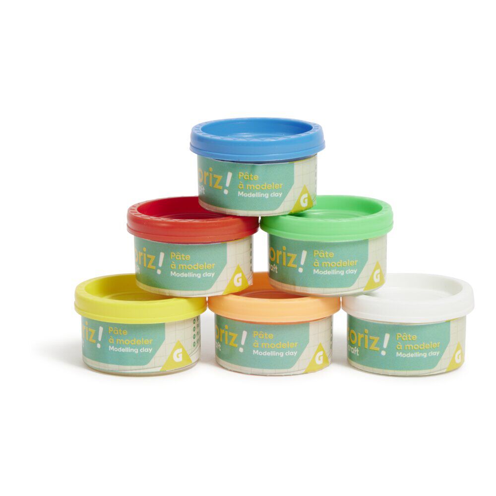 Pâte à modeler mini pot 25g x6