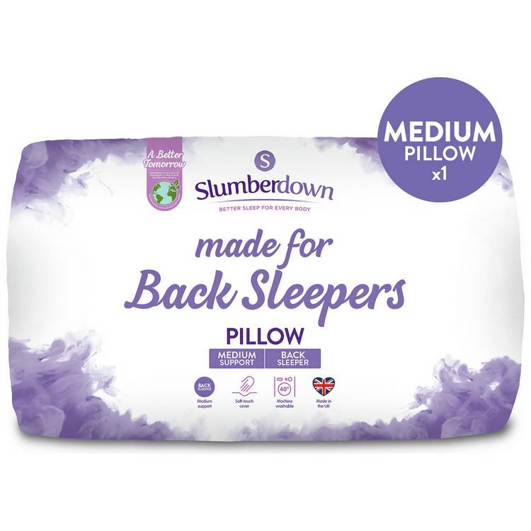 SlumberDown Medium Support Back Sleeper Pillow
